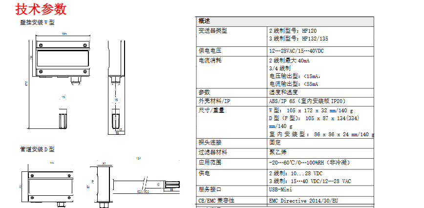 Rotronic HygroFlex HF1 濕度變送器圖片